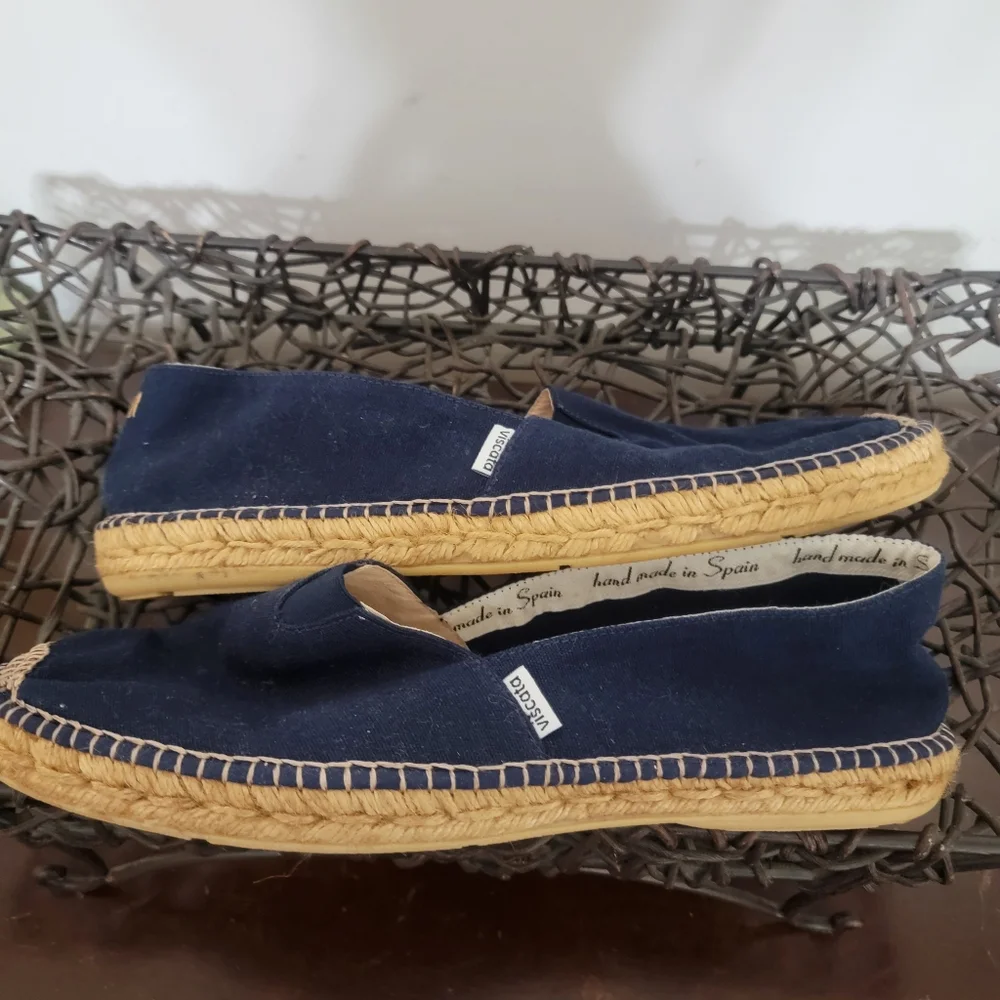 Viscata Men's Espadrille Flats Sitges Blue Canvas Size 12 - Picture 6 of 11